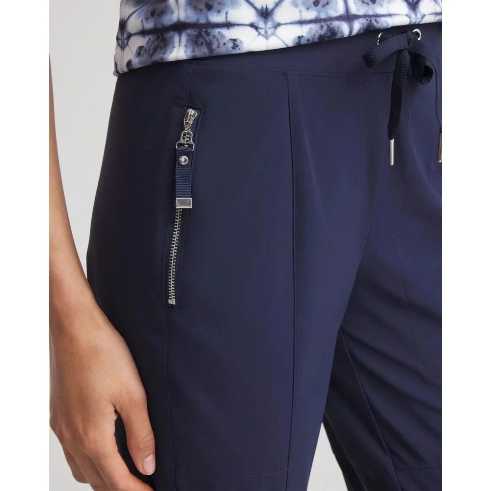 Chicos Zenergy Neema Bungee Ankle Pants Navy Blue Size 3 XL Regular 27 Inseam